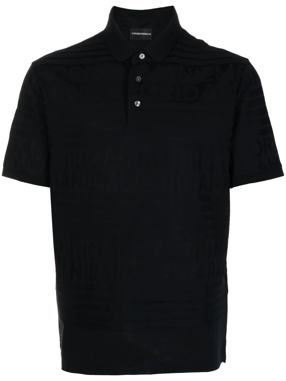 

Emporio Armani logo-print striped polo shirt - Blue