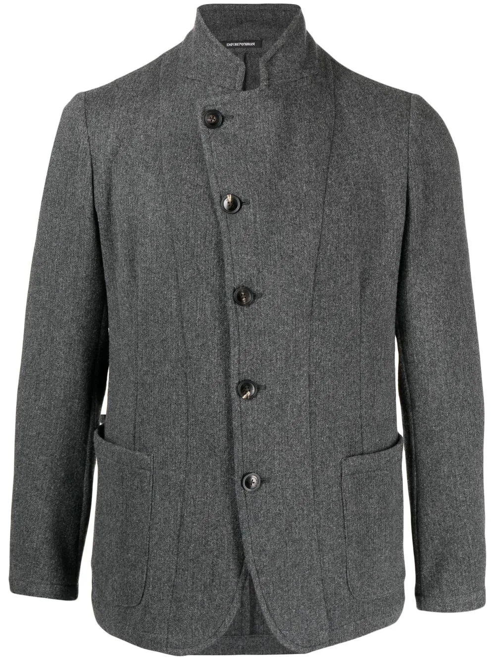 

Emporio Armani stand-up collar blazer - Grey