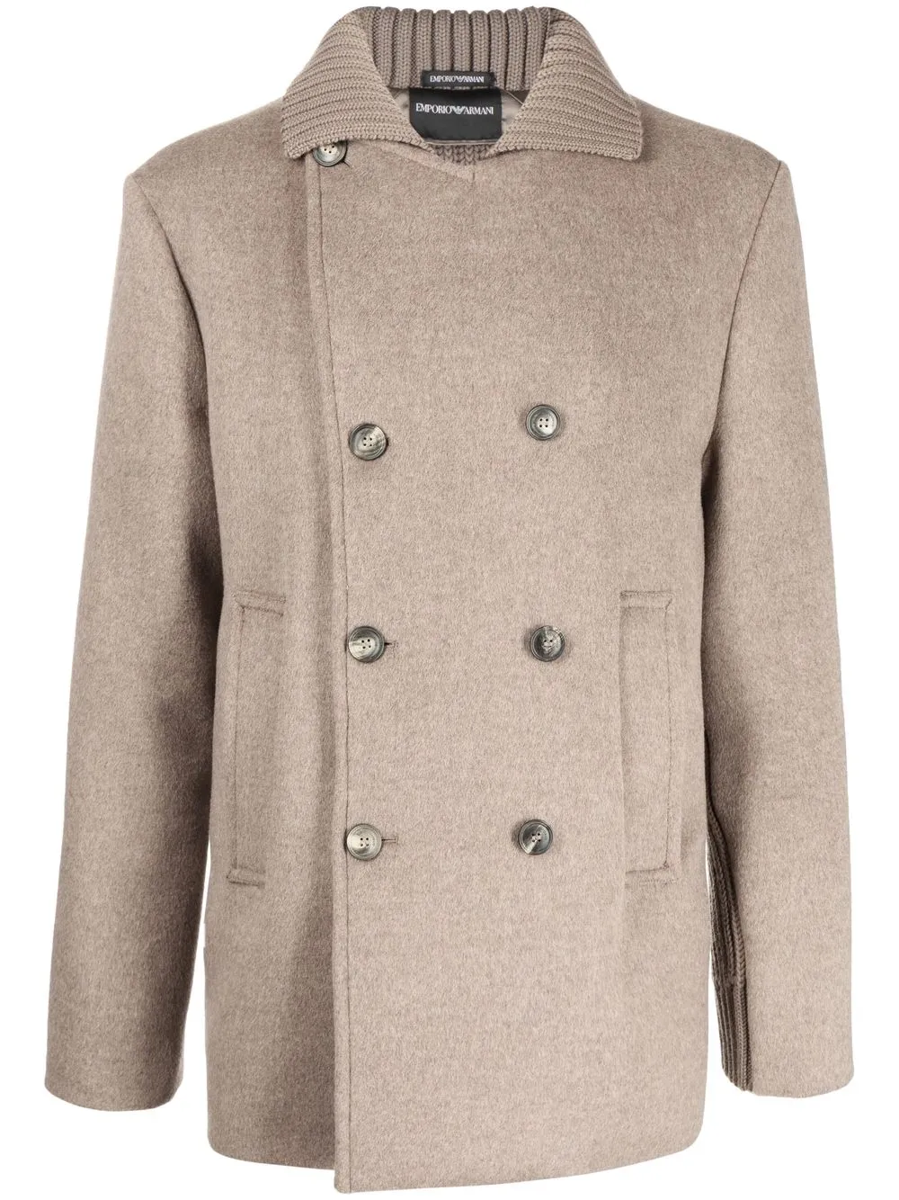 

Emporio Armani double-breasted wool coat - Brown