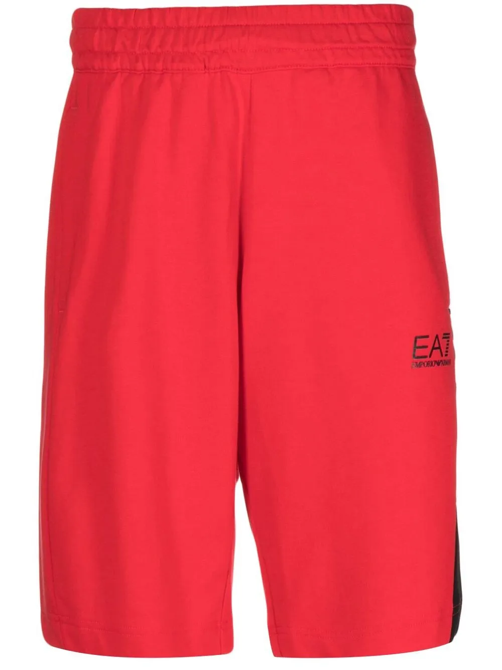 

Ea7 Emporio Armani side logo-print detail bermuda shorts - Red