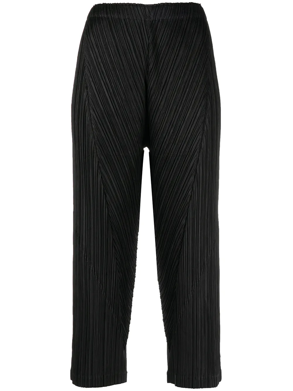 

Pleats Please Issey Miyake pleat-detail cropped trousers - Black