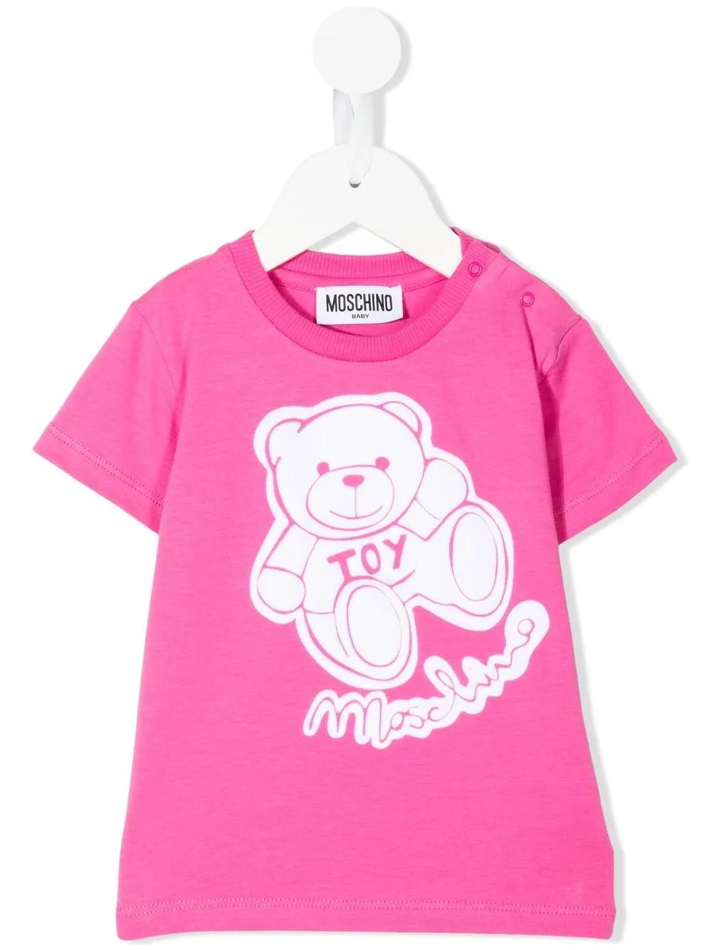 

Moschino Kids playera con motivo Teddy Bear - Rosado