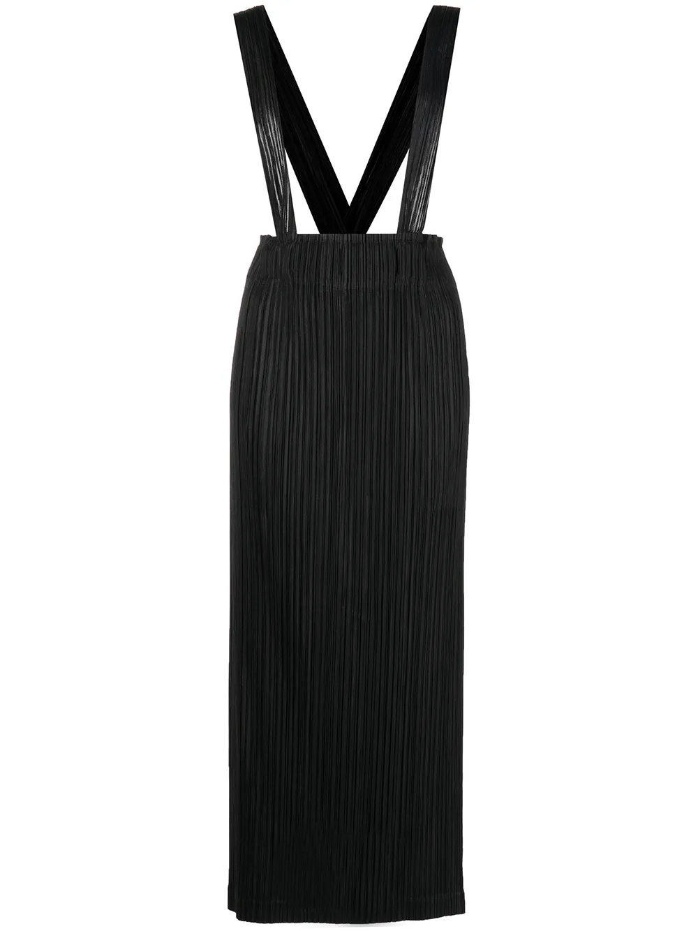 

Pleats Please Issey Miyake falda midi con detalle de tirante - Negro