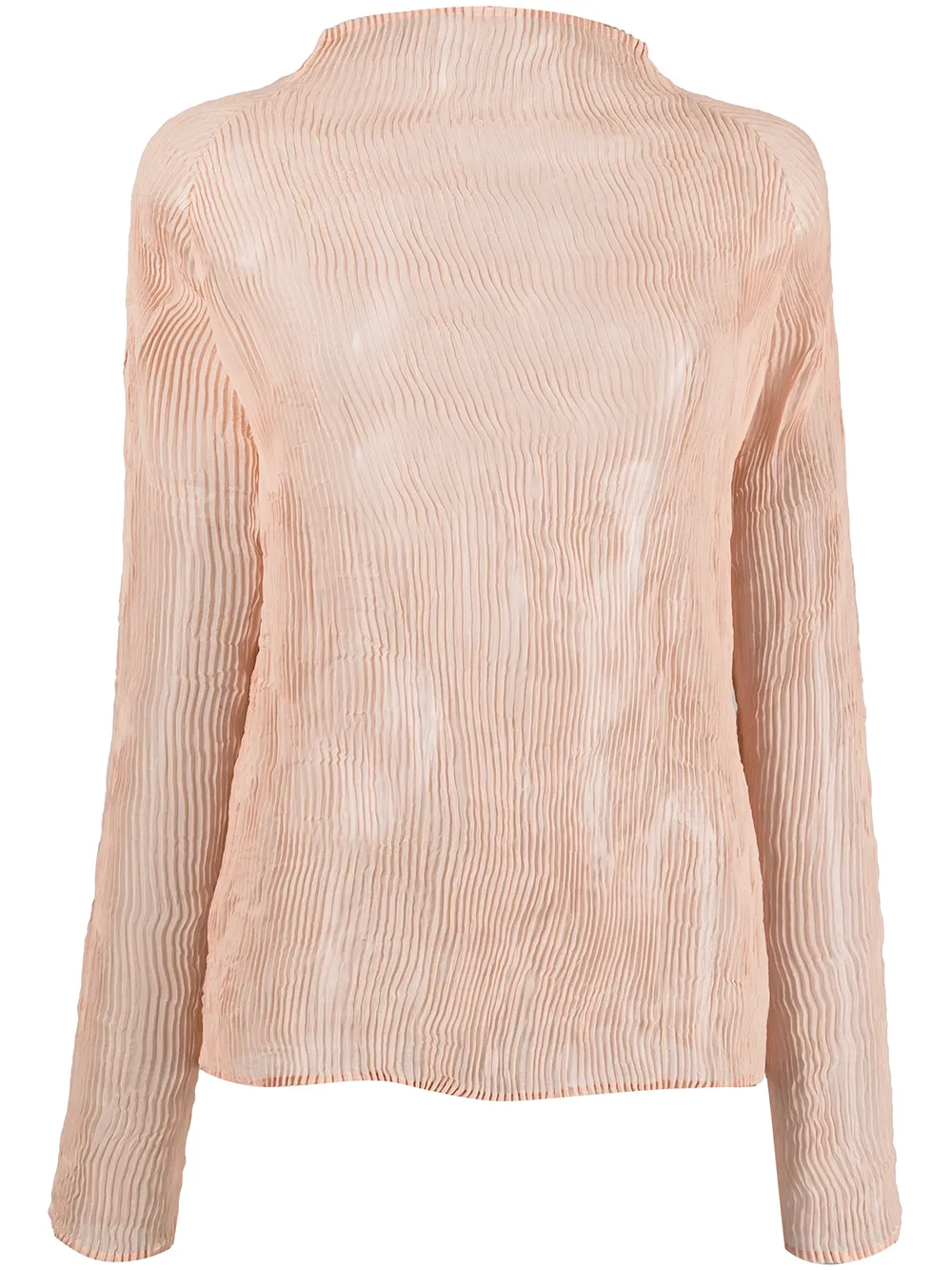 

Pleats Please Issey Miyake pleated long-sleeve top - Neutrals