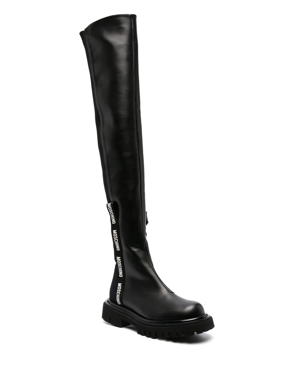 Moschino over the knee boots best sale