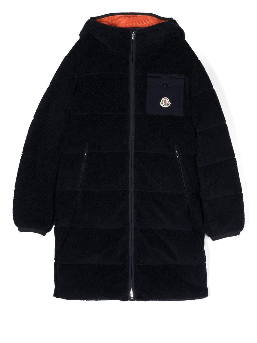 

Moncler Enfant quilted hooded coat - Blue