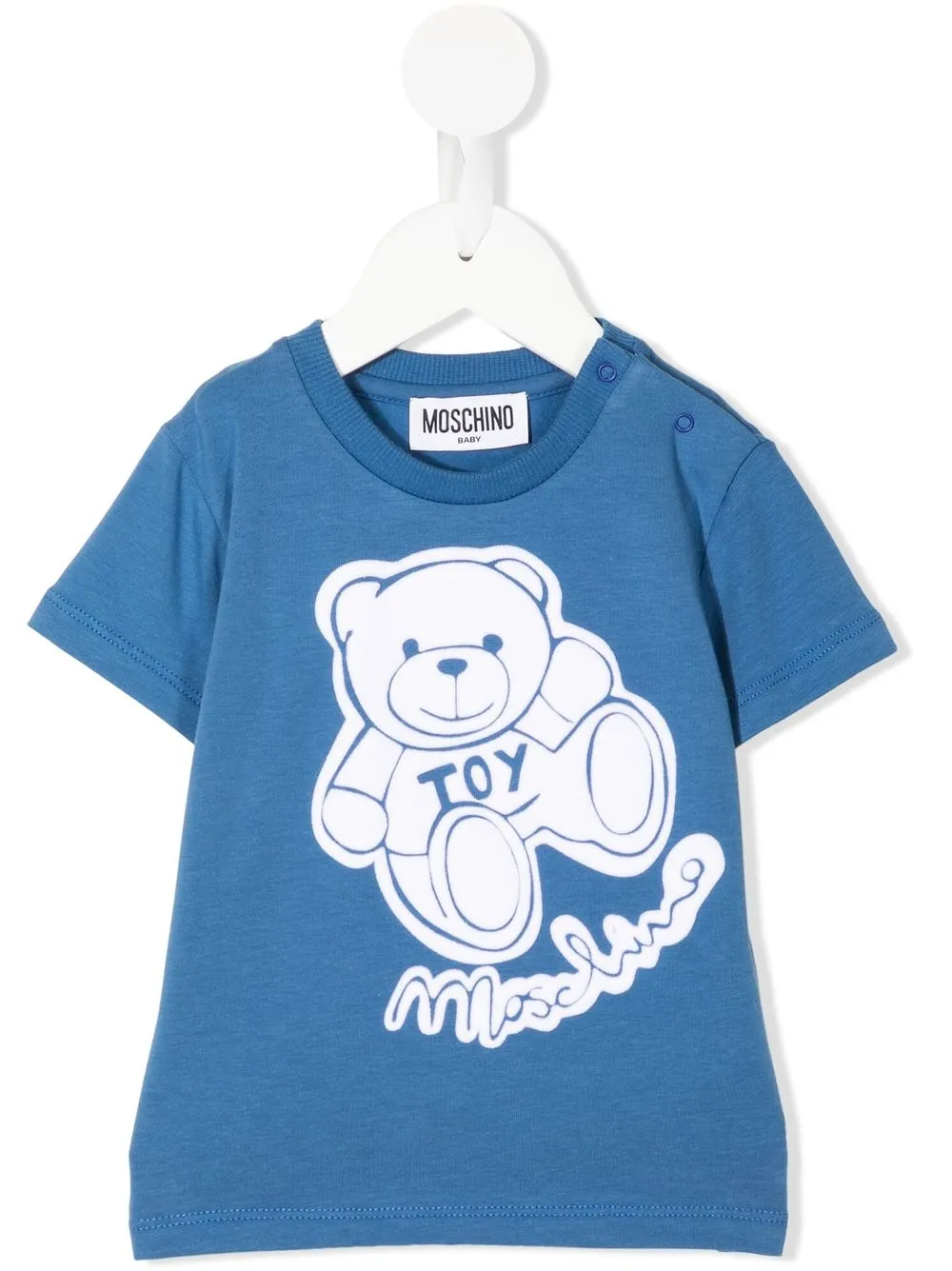 

Moschino Kids logo bear print T-shirt - Blue