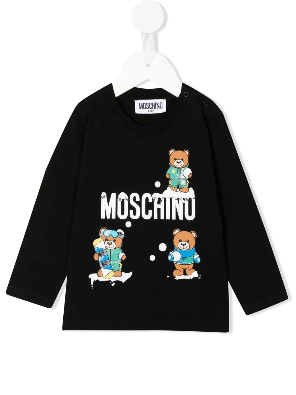 

Moschino Kids sudadera Teddy Snowball Fight - Negro