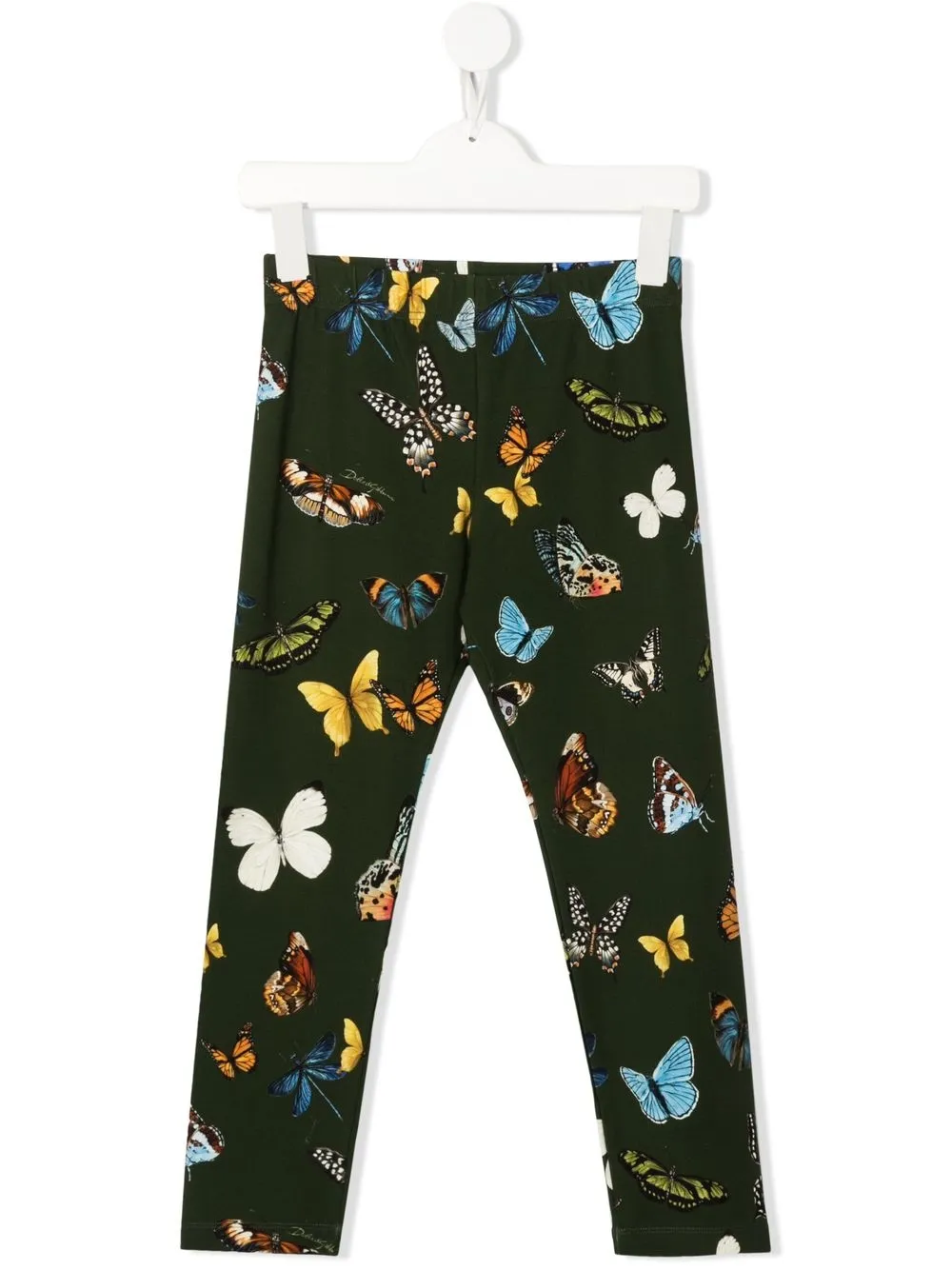 

Dolce & Gabbana Kids butterfly-print jersey leggings - Green