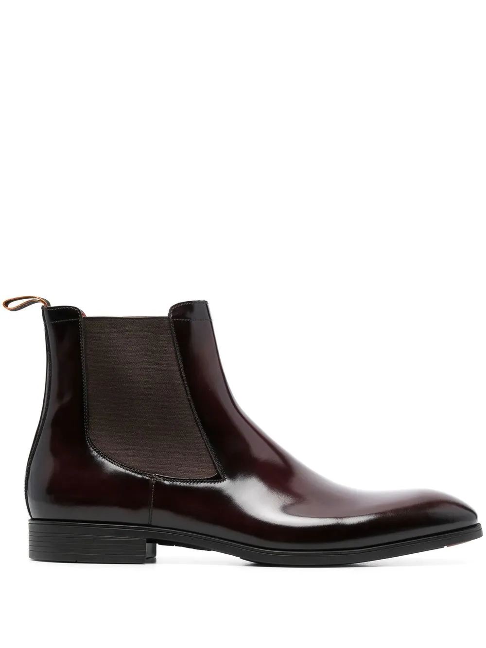 

Santoni ankle-length leather boots - Red