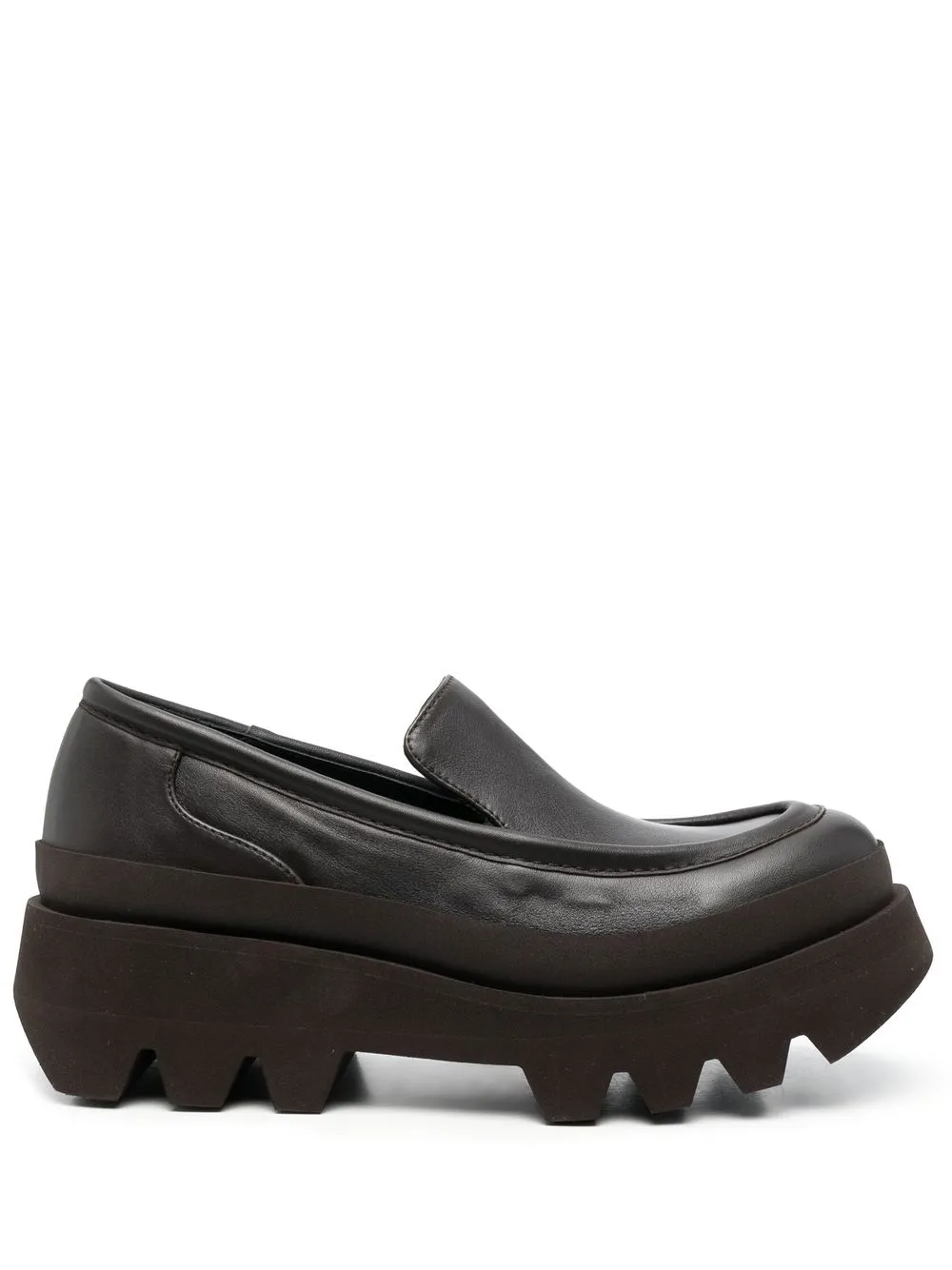 

Paloma Barceló chunky 60mm leather loafers - Brown