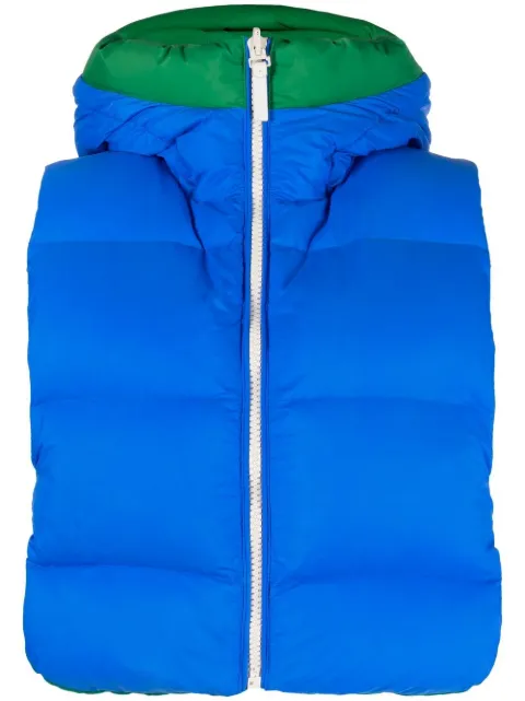 Yves Salomon logo-print reversible padded gilet