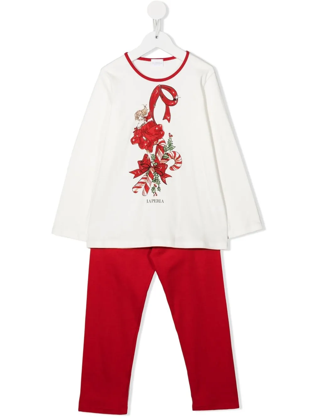 

La Perla Kids embellished graphic-print pyjamas - White