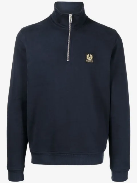 Belstaff ロゴ ショートジップ スウェットシャツ 