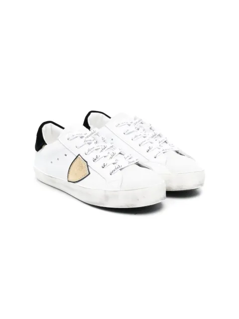 Philippe Model Kids tenis con agujetas y logo estampado
