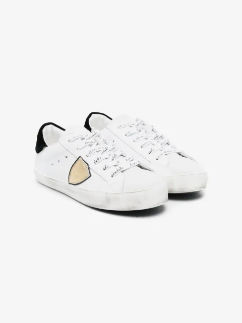 Philippe Model Kids logo-print lace-up sneakers