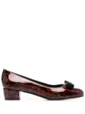 Ferragamo Vara patent leather pumps - Brown