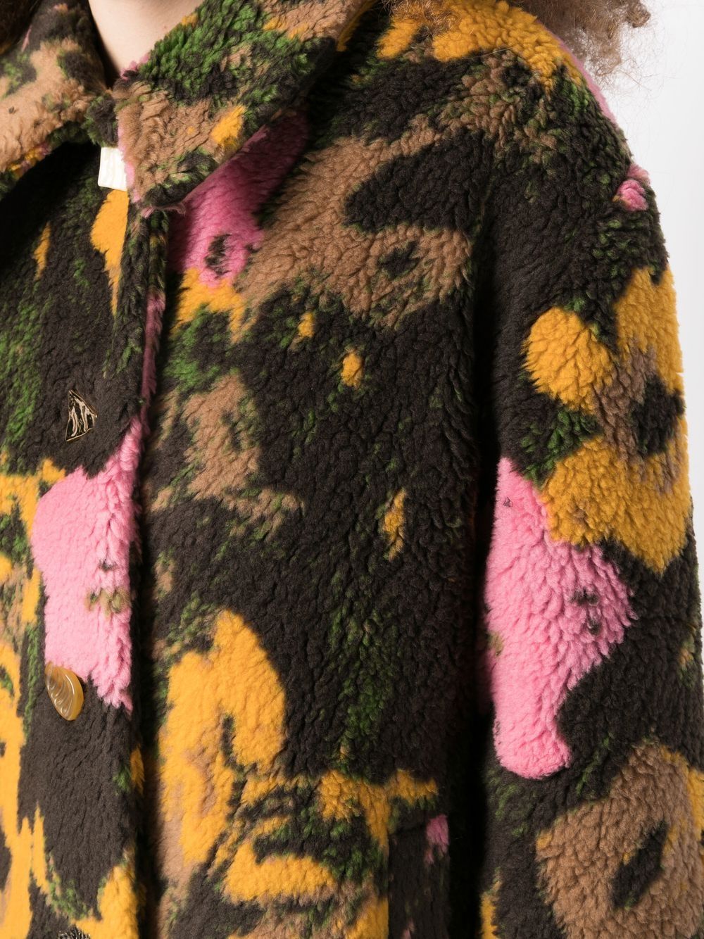 Rejina Pyo Polly floral-print Shearling Jacket - Farfetch