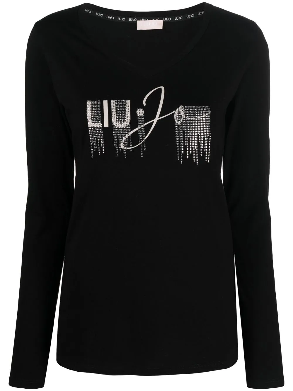 

LIU JO logo-embellished long-sleeved T-shirt - Black