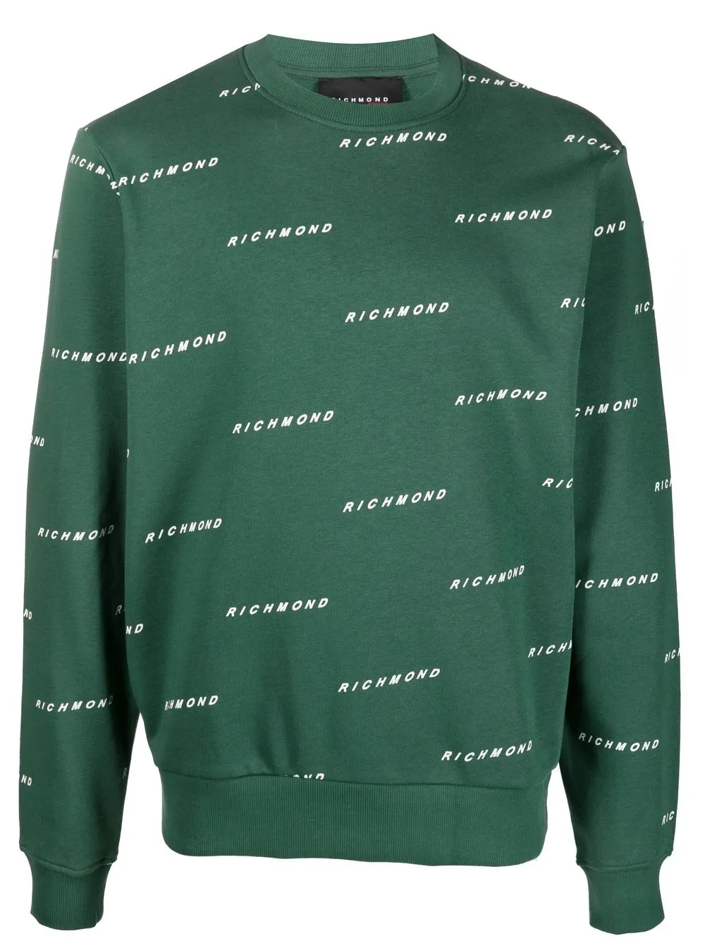 

John Richmond sudadera con logo estampado - Verde