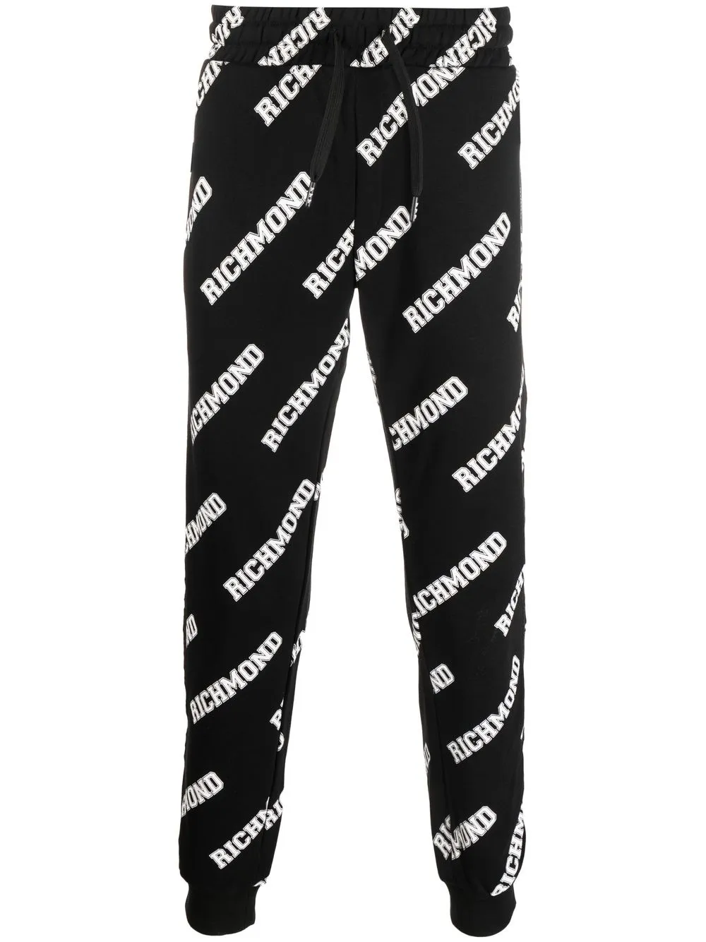 

John Richmond logo-print cotton track pants - Black
