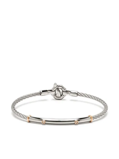 Barakà pulsera de cadena con detalle de diamante