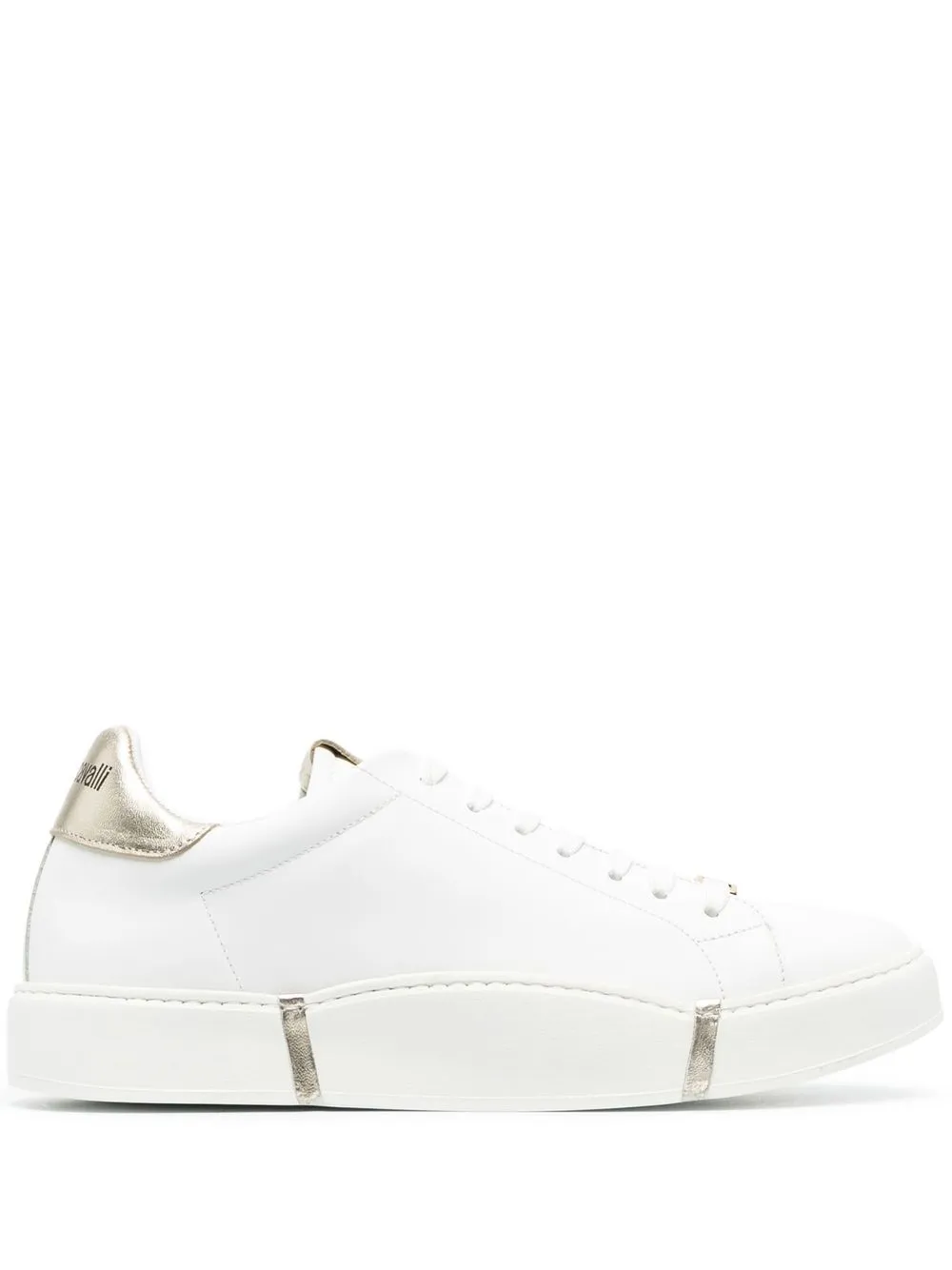 

Roberto Cavalli metallic-trim low-top sneakers - White