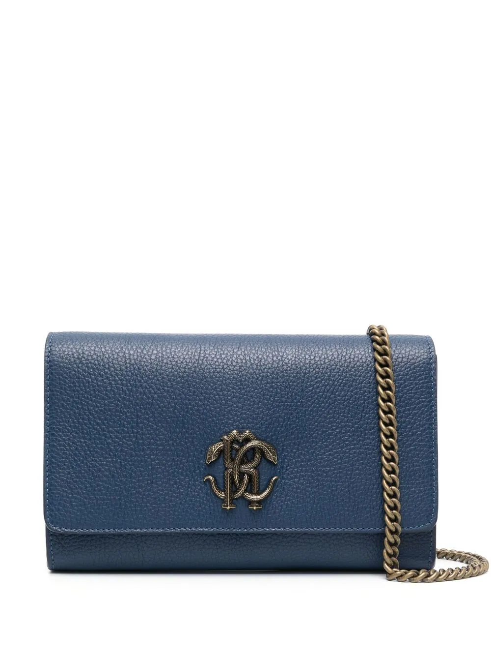 

Roberto Cavalli logo-plaque leather shoulder bag - Blue