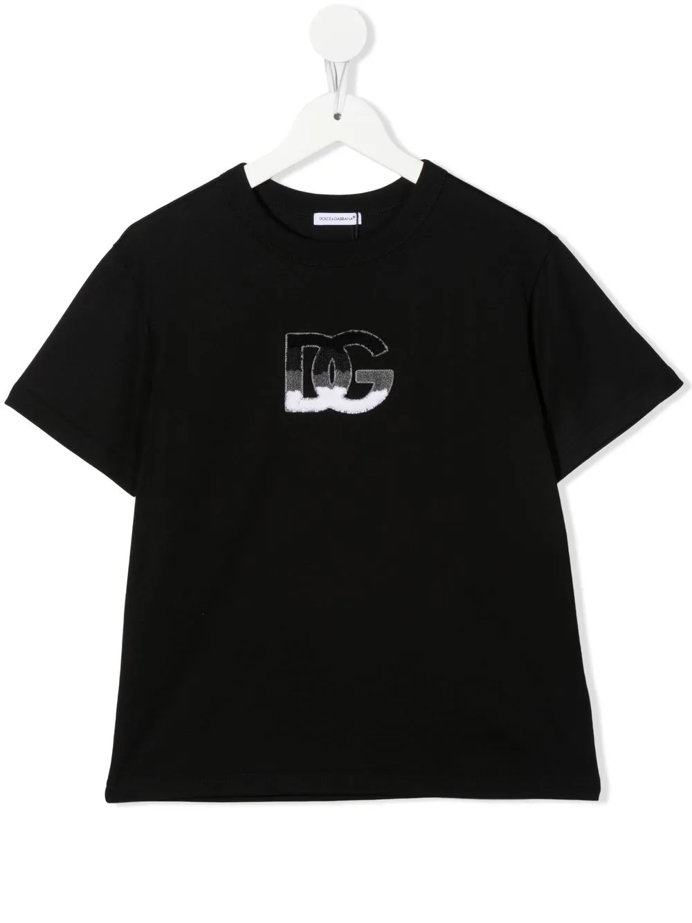 

Dolce & Gabbana Kids logo-patch cotton T-Shirt - Black
