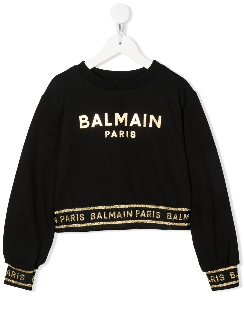 

Balmain Kids sudadera con logo estampado - Negro