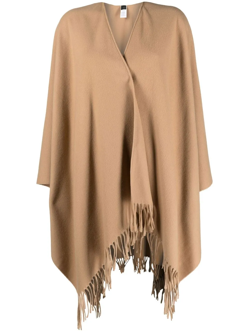 

PINKO fringed virgin-wool cape - Neutrals