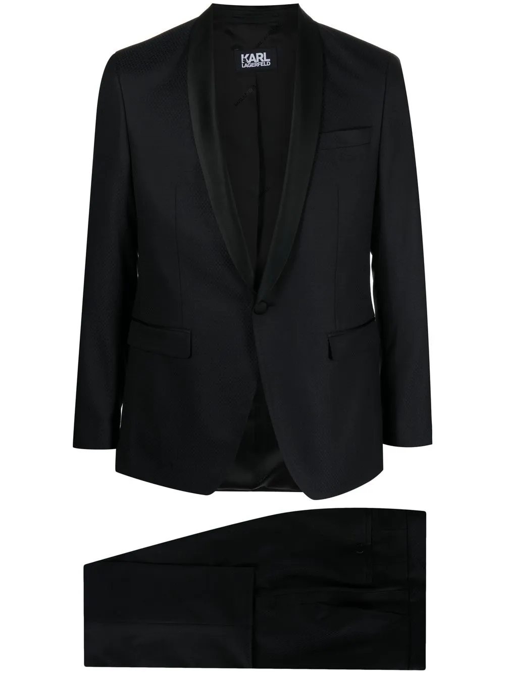 

Karl Lagerfeld single-breasted three piece suit - Black