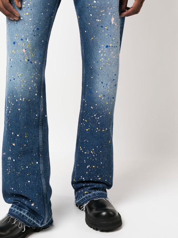 Off-White paint-splatter straight-leg Jeans - Farfetch