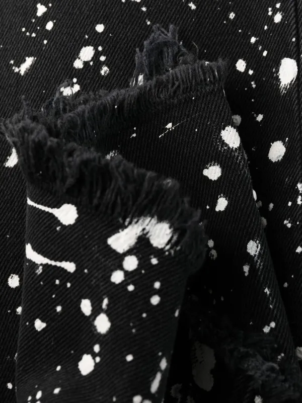 OFF-WHITE ペイントパンツ Off-White オフホワイト ペイントジーンズ | ブラック | FARFETCH JP