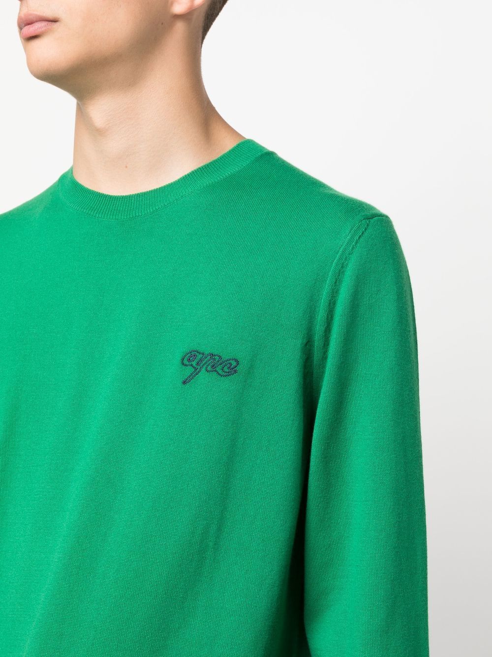 A.P.C. logo-embroidered cotton sweatshirt Men