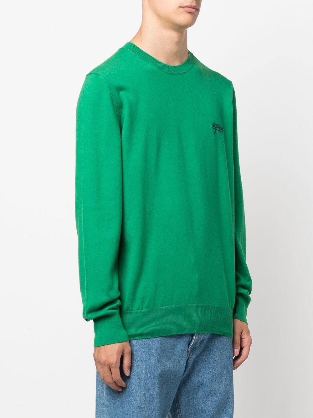 A.P.C. logo-embroidered cotton sweatshirt Men