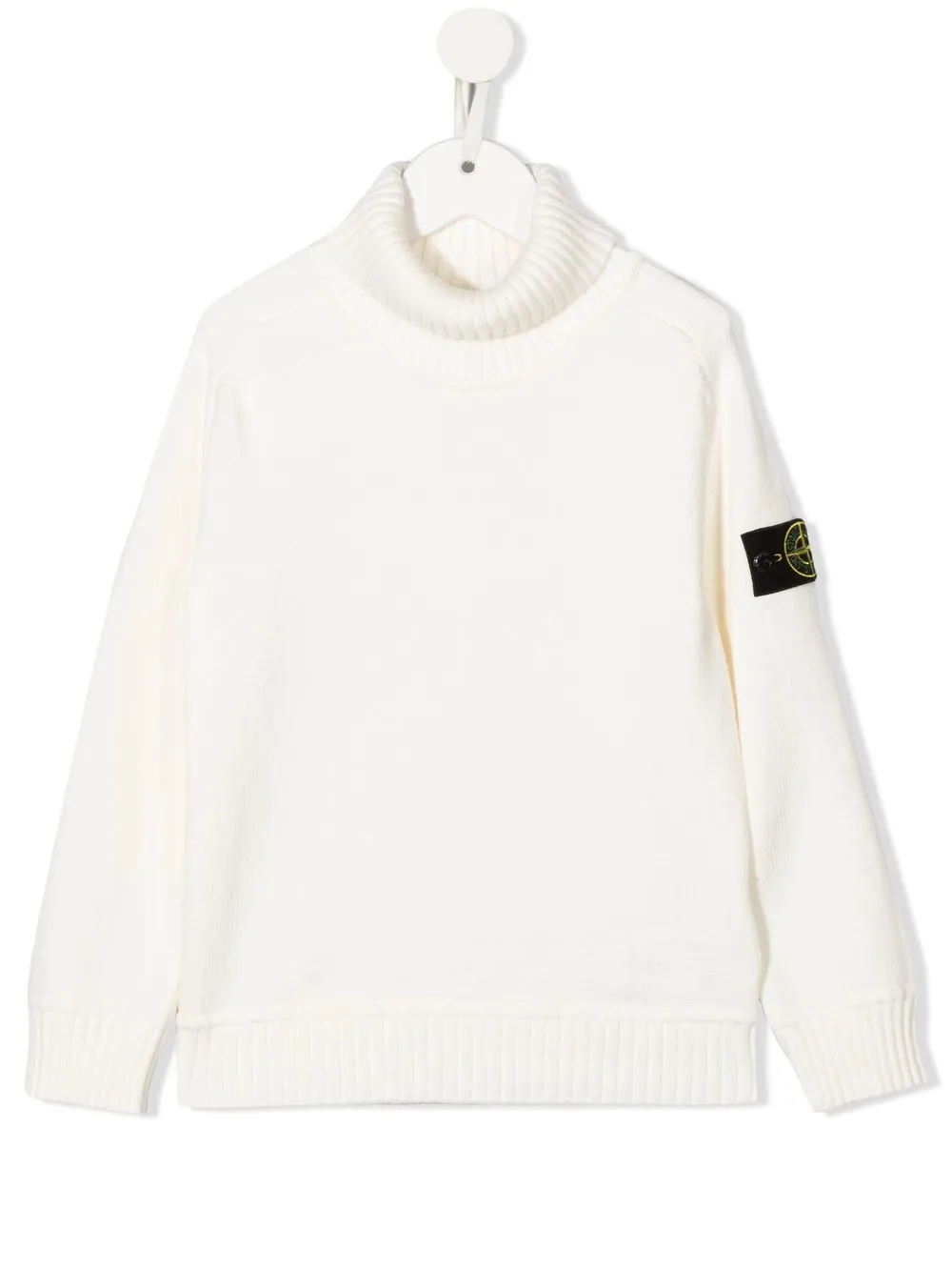 Image 1 of Stone Island Junior compass-patch roll-neck jumper