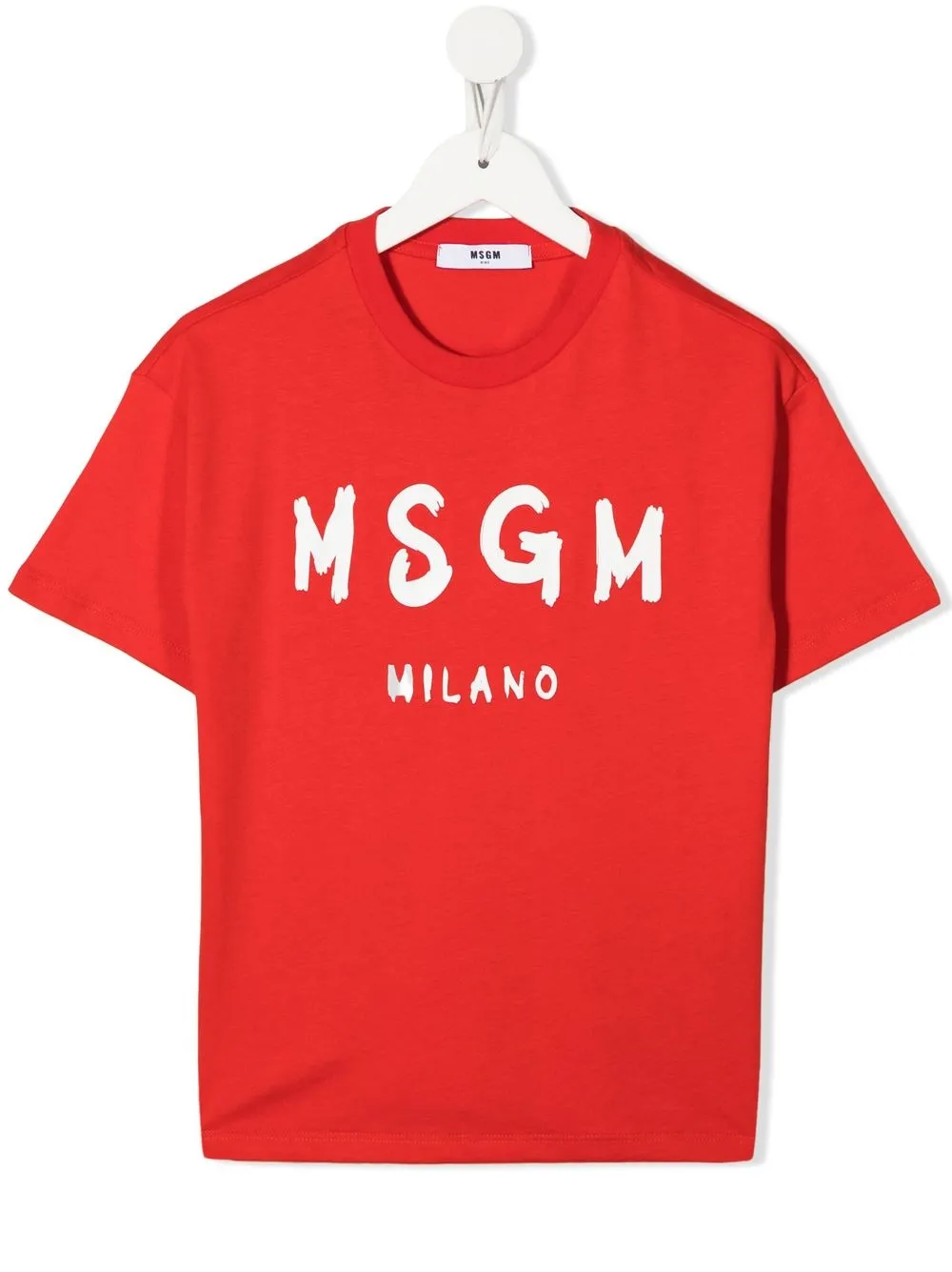 

MSGM Kids playera manga corta con logo estampado - Rojo