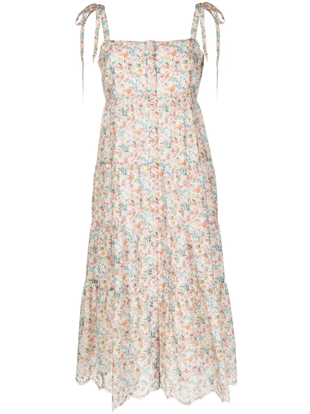 Erdem Georgia Floral Midi Dress In Multicolour