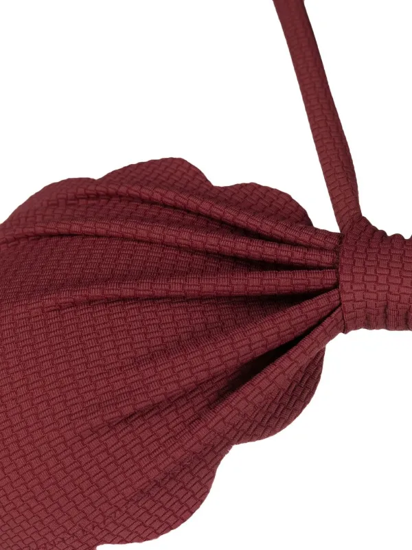 MARYSIA スカラップエッジ レースアップビキニ Marysia スカラップエッジ ビキニトップ | レッド | FARFETCH JP