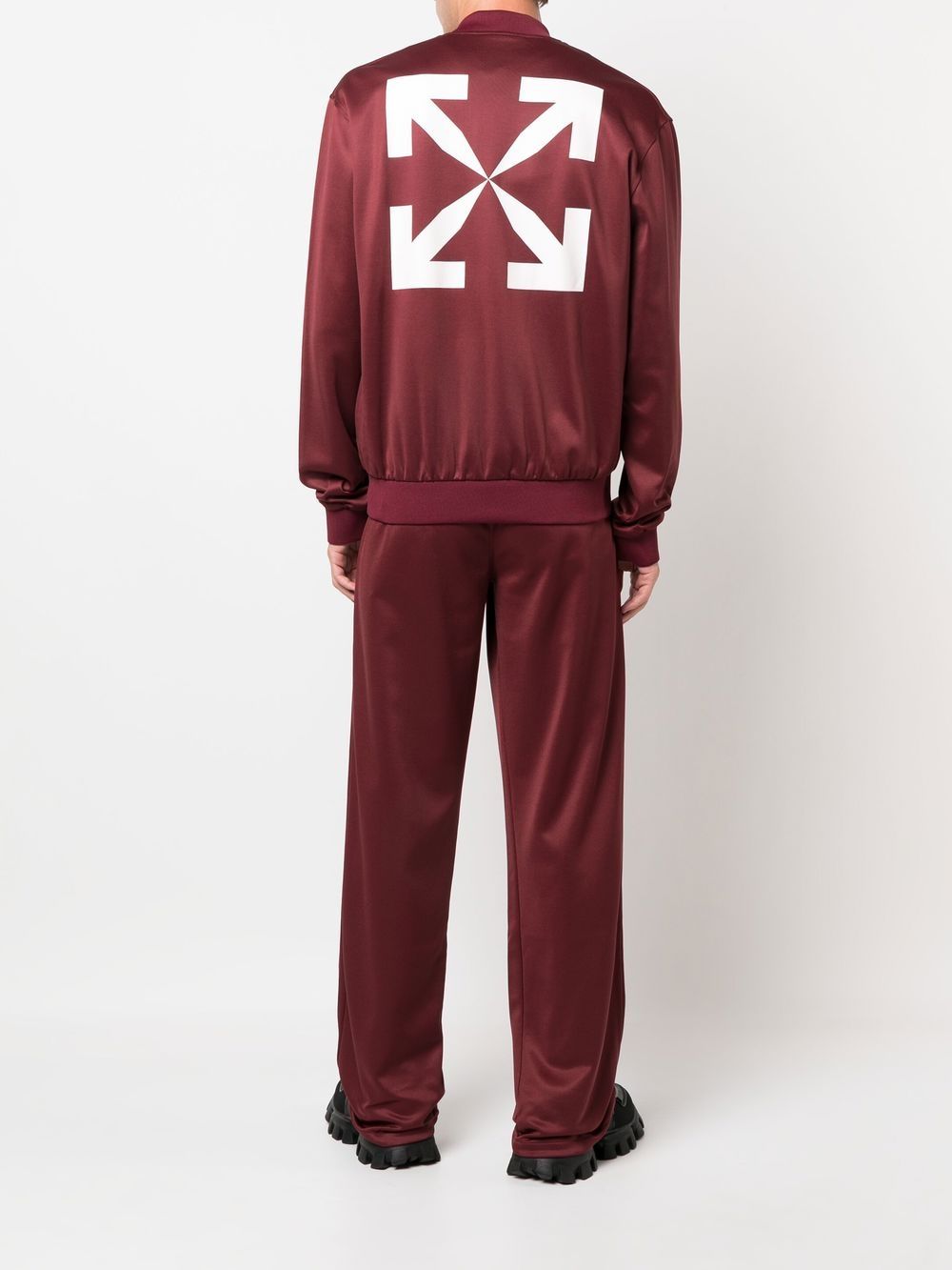 Off-White Trainingsjack met pijlprint - Rood