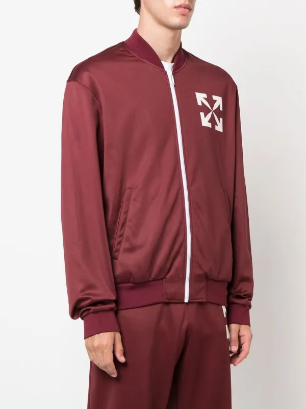 Off-White オフホワイト ロゴモチーフ トラックジャケット | レッド