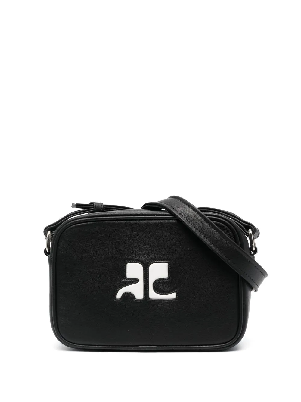 

Courrèges bolsa crossbody con parche del logo - Negro