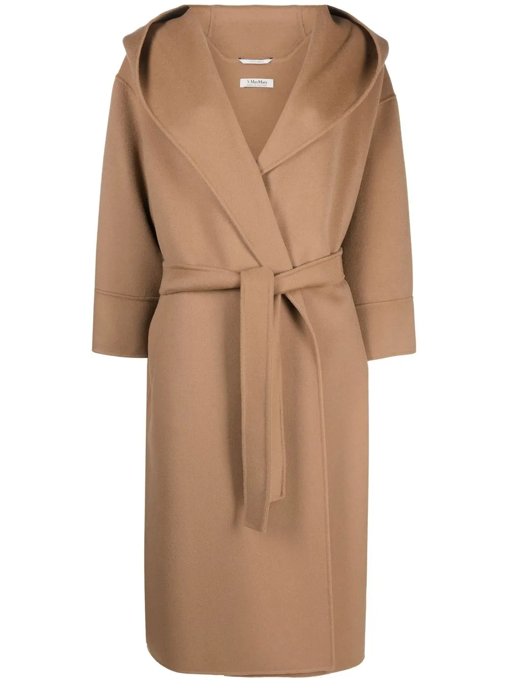 

'S Max Mara felted wool hooded coat - Neutrals