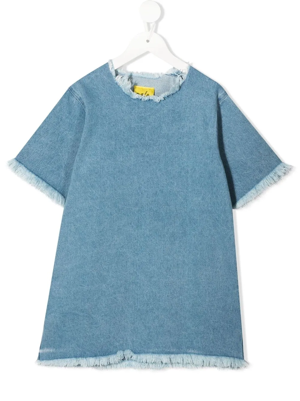 

Marques'Almeida KIDS camisa de mezclilla con bordes deshilachados - Azul