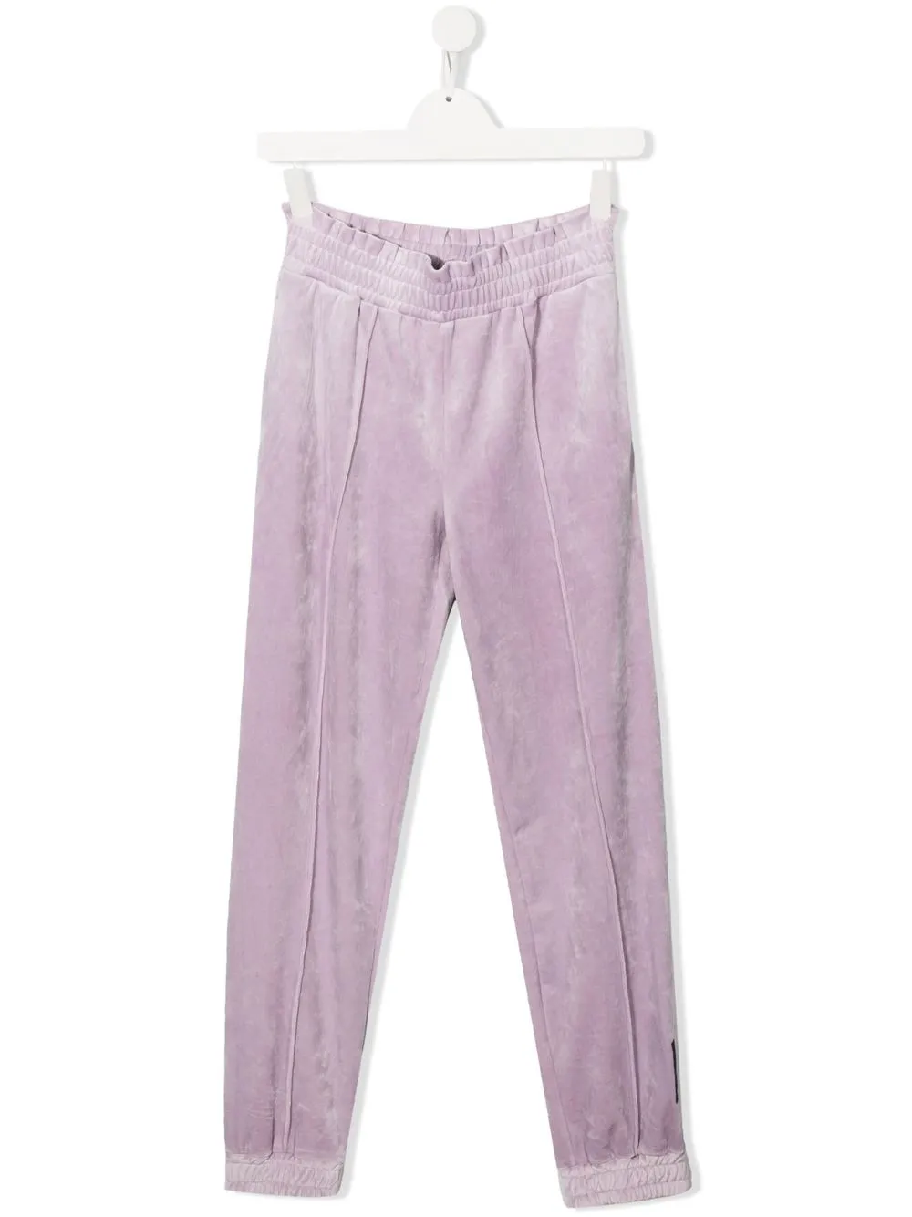 

Pinko Kids TEEN elasticated velour track pants - Purple