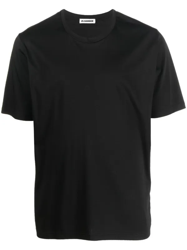 直営店★JIL SANDER コットン製ショートスリーブプリントTシャツ Jil Sander ショートスリーブ Tシャツ | ブラック | FARFETCH JP