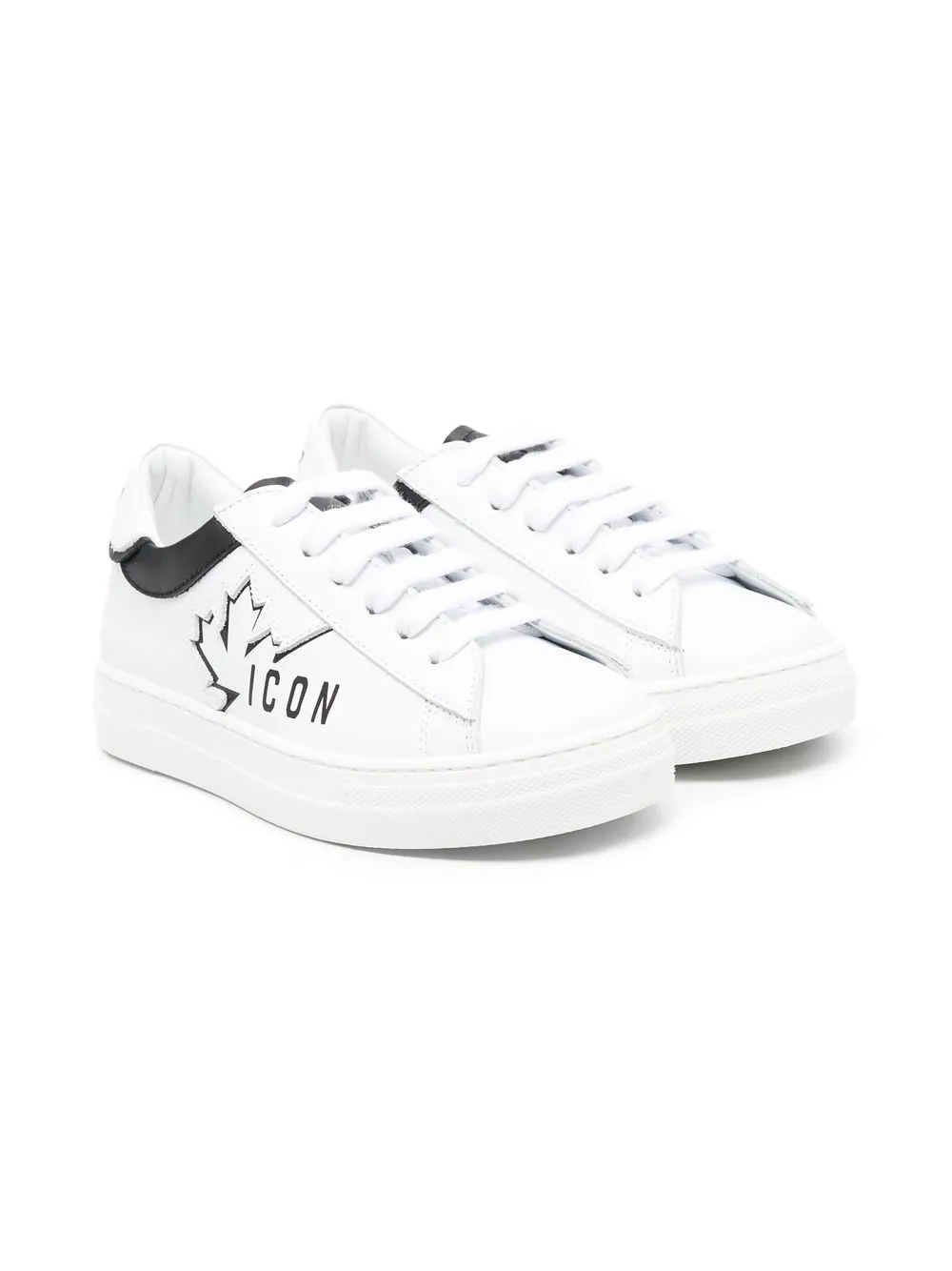 

Dsquared2 Kids tenis bajos con agujetas - Blanco