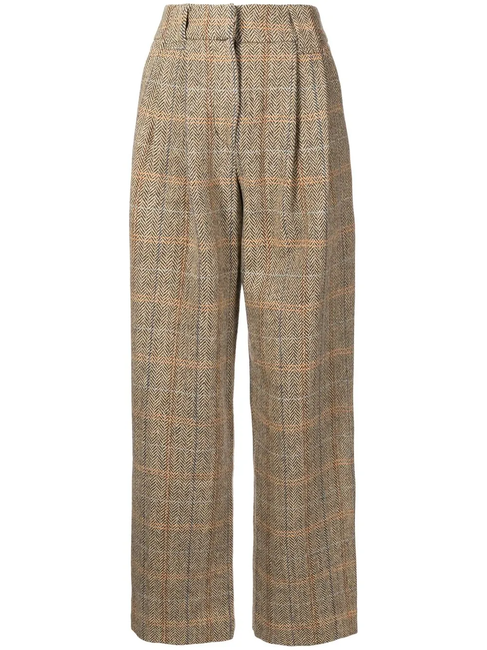 

Rejina Pyo Freya chevron tailored trousers - Brown