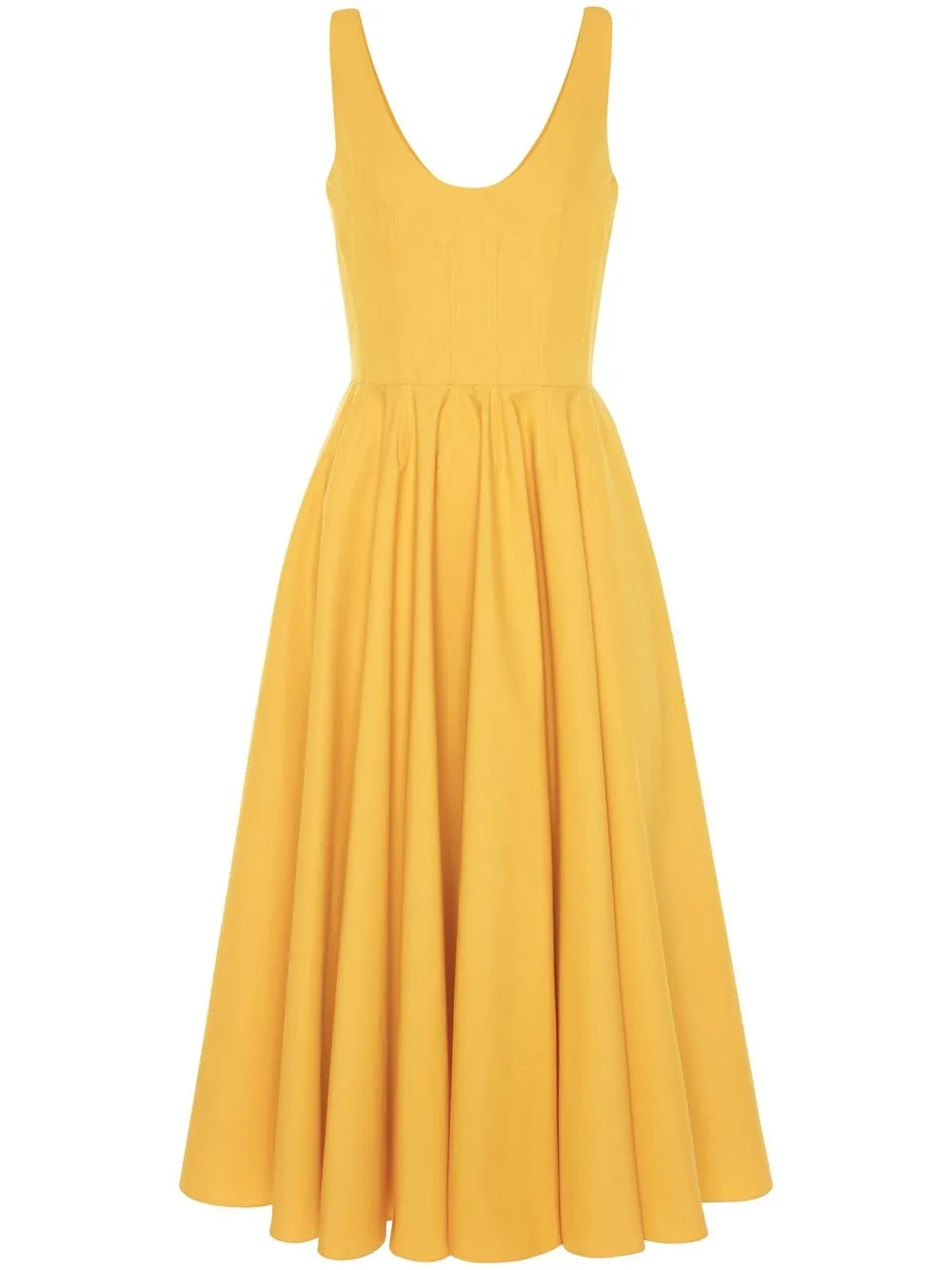 

Alexander McQueen scoop-neck midi dress - Yellow